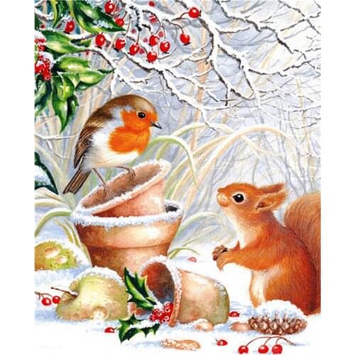 Animal Bird DIY Embroidery Cross Stitch 11CT Kits Craft Needlework Set Cotton Thread Printed Canvas Home Decoration Design