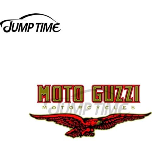 Jump Time 13 x 4.5cm For Moto Guzzi Motorcycles Italy Car Stickers Windows Personality Decal Car Styling Racing Decoration