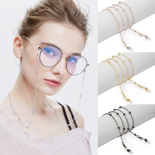 Women Men Non-slip Metal Eyeglass Chain Cord Sunglasses Holder Strap Necklace Gold Silver Color Reading Glasses Lanyard Rope New