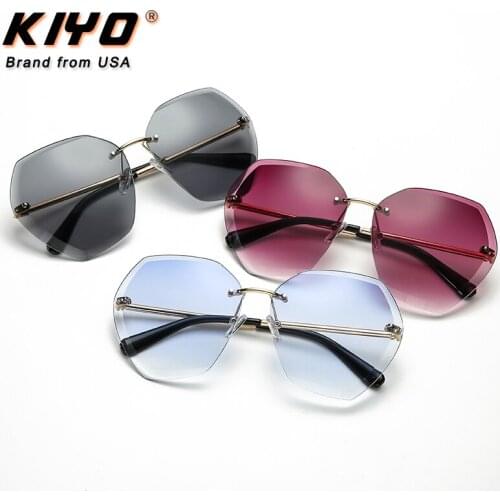 KIYO Brand 2020 New Women Men Polygonal Sunglasses Metal Classic Sun Glasses High Quality UV400 Driving Eyewear 2841