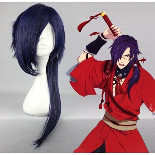 Anime DRAMAtical Murder Cosplay Wig Koujaku Hair Cosplay Wigs Heat Resistant Synthetic Halloween Carnival Party