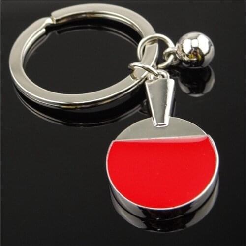 Table Tennis Ping-pong Racket Pendant Keyring Keychain Hanging Ornament Zinc Alloy Fashion HG7275