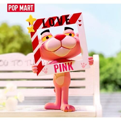 POP MART Pink Panther Expressing Love Series Blind Box Collection Doll Collectible Cute Action Kawaii animal toy figures