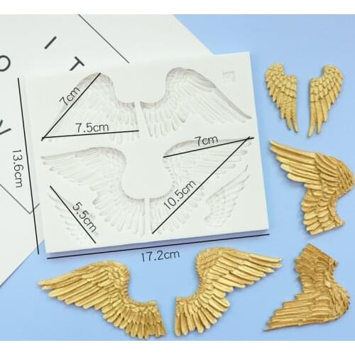 Large Angel Wings Epoxy Resin Silicone Mold for DIY Handmade Ornaments Plaster Candle Jewelry Kids Toys Key Chain Fondant Mould