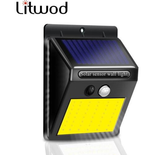 Solar Light Outdoor Led Wall Lamp 3 Modes Motion Sensor Street Light SMD2835 100 Built in Battery Sunlight Powered Waterproof