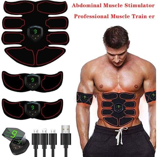 USB Intelligent Digital Display Stimulator Pads Equipment Fitness Electric Trainer Machine Instrument