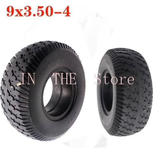 High performance Vacuum solid tire 9*3.50-4 for elderly electric bicycle pneumatic-free tire 9x3.50-4 tyre