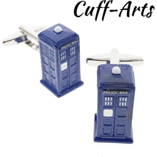 Cufflinks Mens High Fashion Cufflinks 2018 Personality Cufflinks Police Box Gifted For Men Gentleman Standard Cuff Links C10052