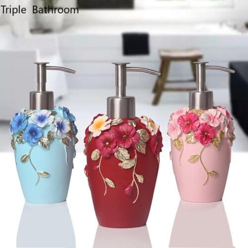 1pc Creative European Resin Travel Portable Soap Dispensers Soap Shampoo Dispenser Liquid Hand Soap Bottle Bathroom Accessories