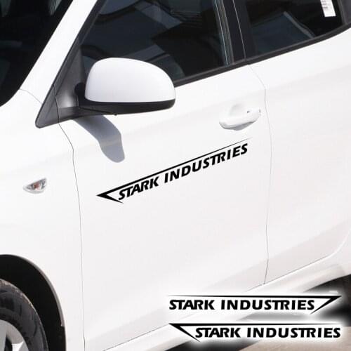 2pcs Car Sticker 10*70cm Stark Industries Car Body Stripes Stickers Vinyl Decal for Suzuki grand vitara suzuki sx4 Car Stying