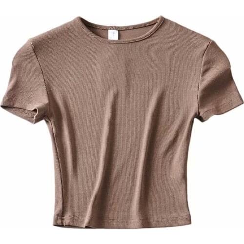 2021 Summer crop top t shirt sexy vintage t shirt women cotton tshirt casual vintage clothes korean faded t-shirt for women