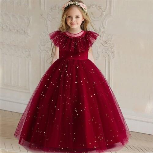 2021 Formal Kids Evening Dresses For Girls Piano Performance Princess Dress Clothes Ceremony Wedding Party Girl Dress Costumes