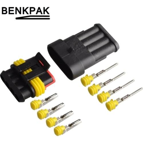 5 kits 4P waterproof automotive Wire Connector Plug Car Motorcycle HID 4P auto connector