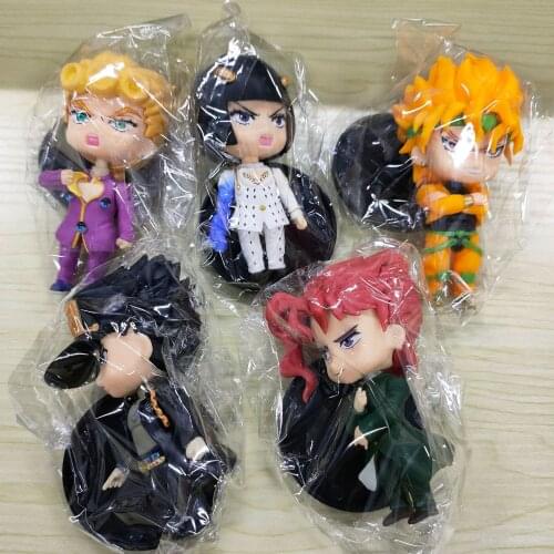 5pcs/set Anime JoJos Figure Bizarre Adventure Toys Diavolo Bruno Bucciarati Giorno Giovanna Leone Abbacchio Kujo Jotaro Toy