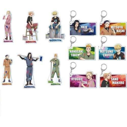 Anime Tokyo Revengers Sano Manjirō Hanagaki Takemichi Acrylic Stand Figure Model Plate Display Keychain Pendant Painter Series