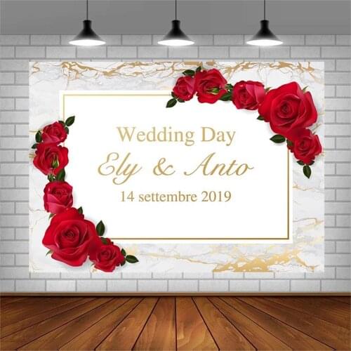 Avezano Photography Backgrounds Wedding Anniversary Rose Flowers Marble Backdrop For Photo Studio Photocall Photozone Decoration