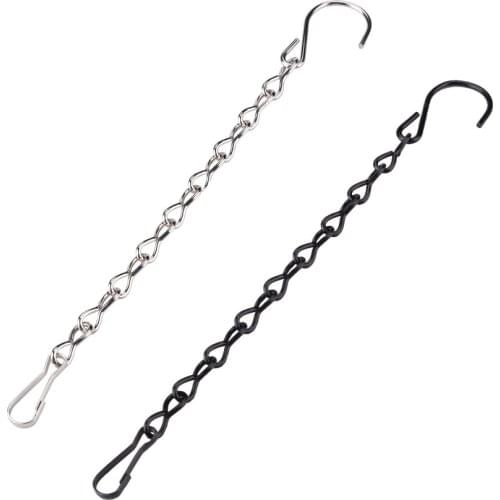 Flower Pot Hanging Basket Iron Chain Hanging Pendant Chain Suspension Pot Flowers Basket Plants Replacement Pot Feeders Lanterns