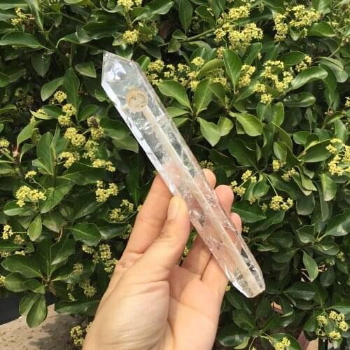 Long size Natural clear quartz crystal stone transparent gemstone smoking pipes