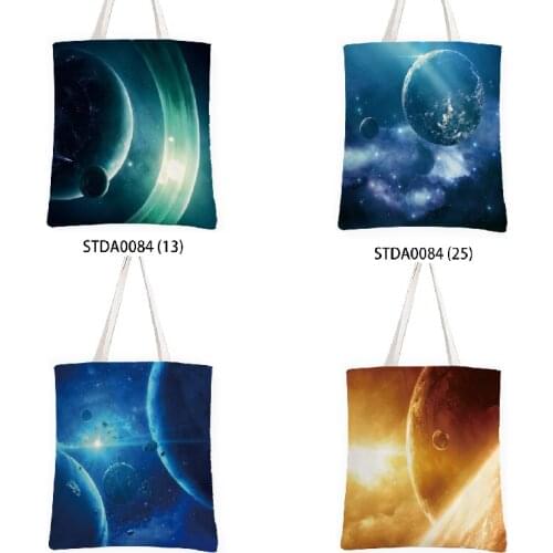 Planet space travel womens bags cheap Home supplies Pouch Packaging bags Storage in the kitchen Female bag free shipping items