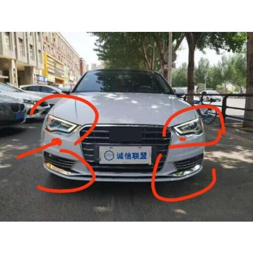 Electroplating front headlight eyebrow headlights car modification trim parts fit for audi A3 hatchback sedan car accessories