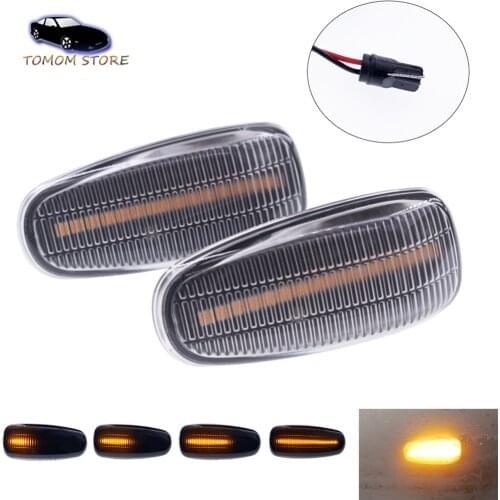 2pcs led side marker turn signal indicator dynamic lights lamp for Mercedes Benz W124 A124 C124 W163 W210 W202 W140 W638 W208