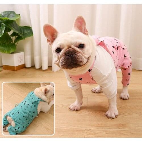 Carttoon Dog Jumpsuit With Pants XS,S,M,L,XL Pet Clothes Spring Autumn Coat For Small Dogs Solid Fashion Overall Dog Clothing