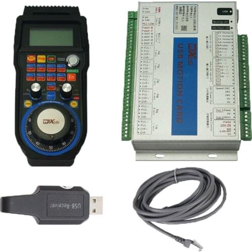 Mach3 Controller Kit XHC 2MHz Ethernet Breakout Board 3 4 6 Axis Motion Control Card With MPG Wireless Pendant Handwheel WHB04B