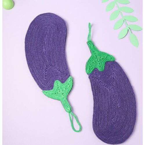 Cat Scratch Pad Eggplant Wear-resistant Sisal Mat Protection Chair Table Sofa Cat Toy Pet Supplies