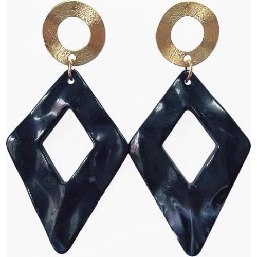 Fashion Dangle Drop Earrings Vintage Alloy Round Statement Earrings Gift Jewelry 6 Colors Charm Big Geometric Earrings For Women