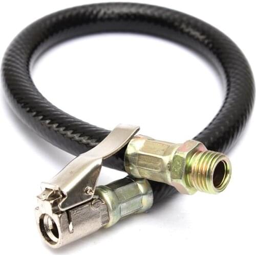Motorcycle Bicycle Bike Self-locking Chuck Car Tire Pressure Meter Air Inflator Rubber Hose Hotselling
