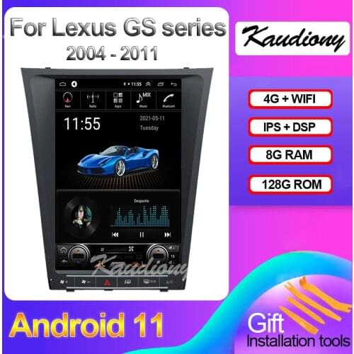 Kaudiony 12.8" Android 10.0 For Lexus GS GS300 GS350 GS400 GS430 GS460 Car Radio Multimedia Player Auto GPS Navigation 2004-2011