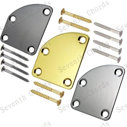 Cutaway Type Electric Bass Guitar Guitar Neck Plate / Unfilled Corner Neck Joint Plate.Chrome & Black & Golden For Choose