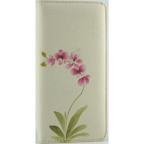 2020 New Wallet Clutch Bag Chinese Retro Style Canvas Hand-Painted Womens Wallet Womens Mid-Length Womens Wallets and Purses