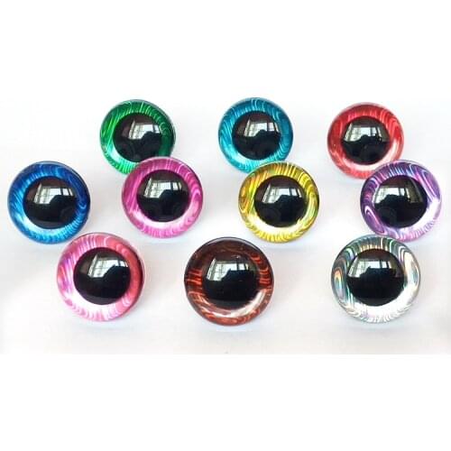 New Design!! 20pcs Clear 3D safety eyes with refraction PU/glitter toy eyes for amigurumi