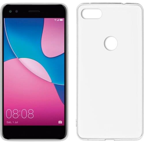 Silicone case Huawei Y6 Pro (2017) (Transparent, soft, shockproof, dirt resistant)
