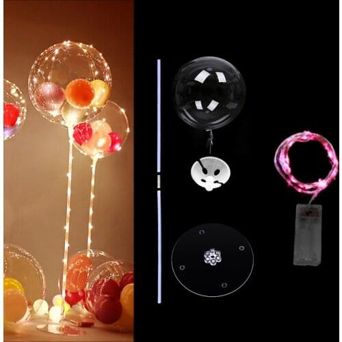 70cm Balloons Stand And LED Light Birthday Clear Balloons Globos Holder stand Baby Shower Kids Birthday Party Wedding Decoration