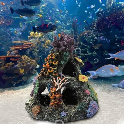 Aquarium ornaments Simulation Resin Mountain Fish Tank Aquarium Ornaments Decor Aquarium Accessorie