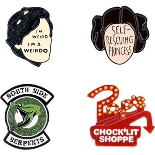 TV Series Jewelry Riverdale Enamel Pins Brooch Lapel Pin Cartoon Button Clothes Bag Badges Brooch Women Men Accessories Gift