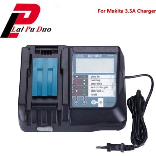 14.4V/18V 3.5A Li-Ion Battery LCD Screen Charger for Makita 14.4V/18V BL1830 BL1815 BL1430 DC14SA DC18SC DC18RC DC18RA