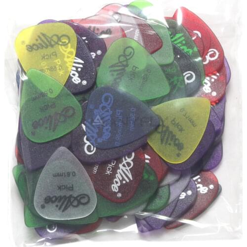 100Pcs Original Alice AP-100I Matte Clear Transparent Colorful Guitar Picks Assorted Thickness Colors Wholesales