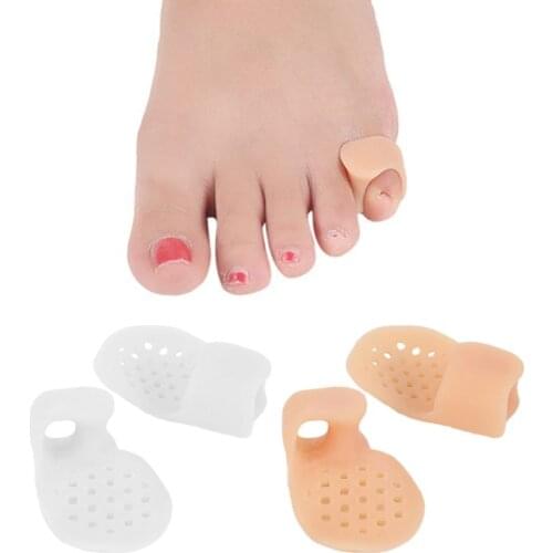 2pcs Toe Separator Small Finger Thumb Silicone Bunion Foot Care Protector Valgus Overlapping Correct Adjust 4.8x3.1cm