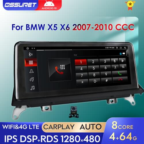 Car Radio for BMW X5 E70 X6 E71 2007 2008 2009 2010 CCC GPS NAVi Video Multimidia Stereo Android 10 One Din TPMS SWC DAB+ DVR