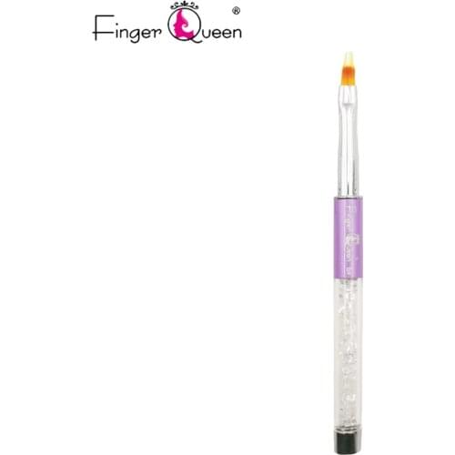 White Art Nail Brush Nail Art Drawing Artistic Patterns Manicure Tool Rhinestone Decoration Acrylic Gel Nail Brush 1pcs