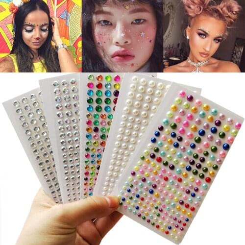 Eye Glitter Face gems jewels Stickers Self Adhesive Body Eye Shadow Diamonds Party Festival Decoration Bling Rhinestone