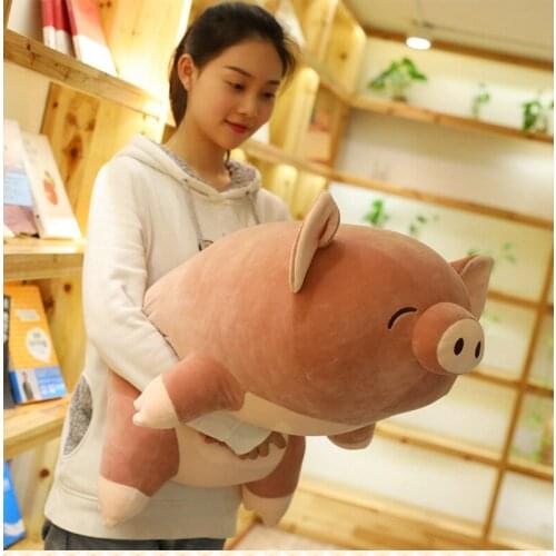 Big new plush pig toy soft brown love soft pig doll gift about 80cm 2673
