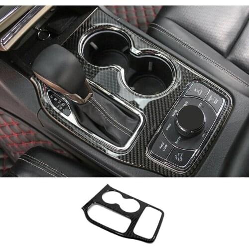 For Jeep Grand Cherokee 2014-2017 Accessories ABS Carbon Car rear gear shift knob frame panel Decoration Cover Trims Car Styling