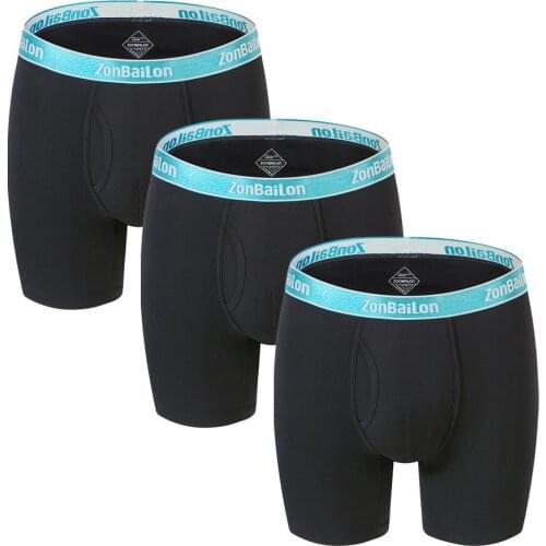 Mens Boxer Briefs Shorts Underwear Bamboo Soft Comfortable Solid Man Underwear Boxer Men Underpants Comfortabl 3 PCS