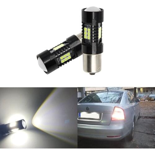 For Skoda Octavia 1 2 3 MK1 MK2 MK3 A4 A5 A7 FL 5E 1996-2019 CANbus 1156 P21W BA15S 3030-SMD Projector Led Backup Reverse Lights