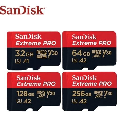 SanDisk Extreme Pro TF Memory Card 256G 128GB 64GB 32GB microSDHC A2 A1 microSD Card 170MB/s C10 U3 V30 SD Adapter 512g 1T 400g