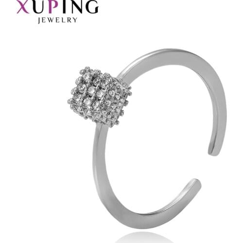 Xuping Elegant Fashion Square Stone Ring Beautiful Jewelry for Women Trendy Party Christmas Gifts 14184